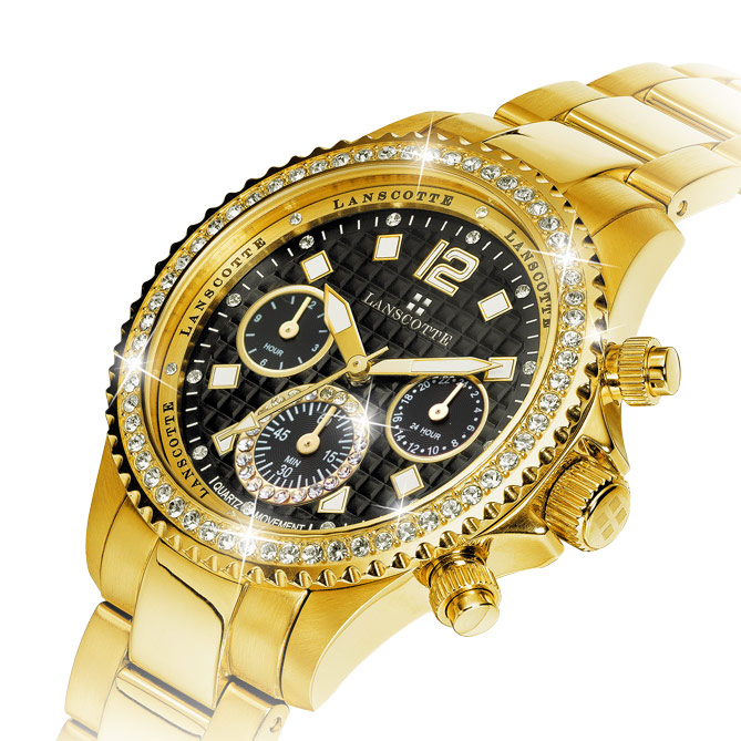 Reloj-Joya Nueva York Lady: Acero acabado en Oro de 1ª Ley IPG