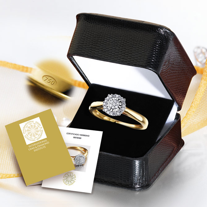 Anillo CAPRICHO DE DIAMANTES: 25 Diamantes y Oro de 1ª Ley oficialmente certificados