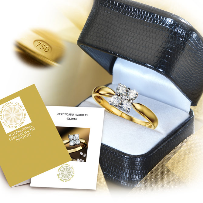 Anillo Luz de Diamantes: Diamantes y Oro de 1ª Ley certificados: garantía de calidad