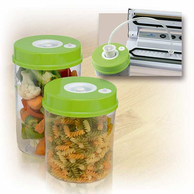 Sistema de Envasado al vacío Fresh System: Conserva alimentos sólidos o líquidos, frescos o cocinados.